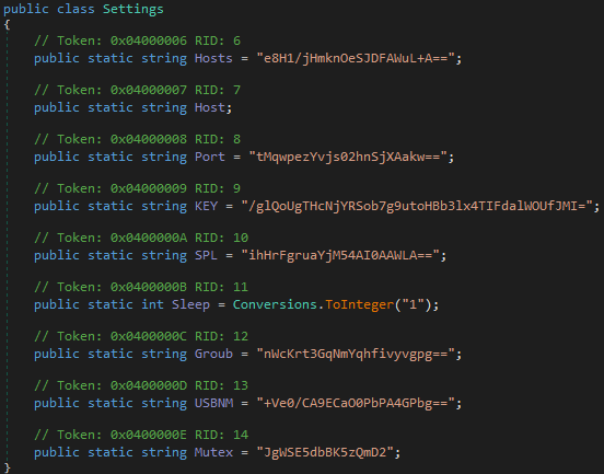 Encrypted configuration in the binary