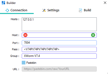 Connection tab